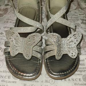 Children's place silver butterfly size 2 sandals